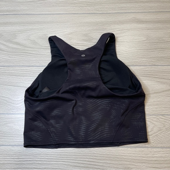 LULULEMON BLACK Invigorate Racerback Training Tank Top Removable Pads size L(12) - Picture 6 of 16